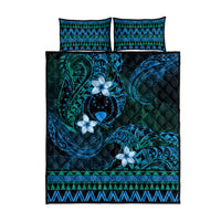 FSM Pohnpei State Quilt Bed Set Tribal Pattern Ocean Version LT01 - Polynesian Pride