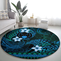 FSM Pohnpei State Round Carpet Tribal Pattern Ocean Version LT01 - Polynesian Pride