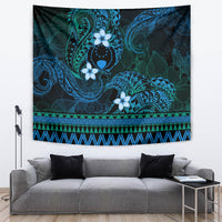 FSM Pohnpei State Tapestry Tribal Pattern Ocean Version LT01 Blue - Polynesian Pride