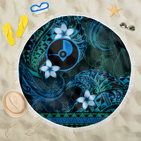 FSM Yap State Beach Blanket Tribal Pattern Ocean Version LT01 One Size 150cm Blue - Polynesian Pride