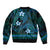 FSM Yap State Bomber Jacket Tribal Pattern Ocean Version LT01 - Polynesian Pride