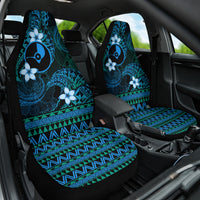 FSM Yap State Car Seat Cover Tribal Pattern Ocean Version LT01 One Size Blue - Polynesian Pride