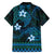 FSM Yap State Family Matching Puletasi and Hawaiian Shirt Tribal Pattern Ocean Version LT01 - Polynesian Pride
