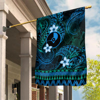 FSM Yap State Garden Flag Tribal Pattern Ocean Version LT01 House Flag Blue - Polynesian Pride