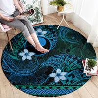 FSM Yap State Round Carpet Tribal Pattern Ocean Version LT01 - Polynesian Pride