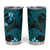 FSM Yap State Tumbler Cup Tribal Pattern Ocean Version