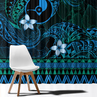 FSM Yap State Window Curtain Tribal Pattern Ocean Version LT01 - Polynesian Pride