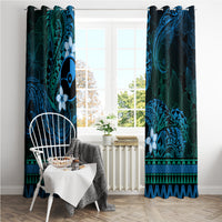 FSM Yap State Window Curtain Tribal Pattern Ocean Version LT01 - Polynesian Pride