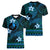 FSM Yap State Women V Neck T Shirt Tribal Pattern Ocean Version LT01 - Polynesian Pride