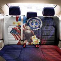 Northern Mariana Islands 4th of July Back Car Seat Cover Plumeria USA Eagle LT01 - Polynesian Pride