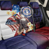 Northern Mariana Islands 4th of July Back Car Seat Cover Plumeria USA Eagle LT01 - Polynesian Pride
