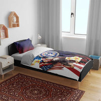 Northern Mariana Islands 4th of July Bedding Set Plumeria USA Eagle LT01 - Polynesian Pride