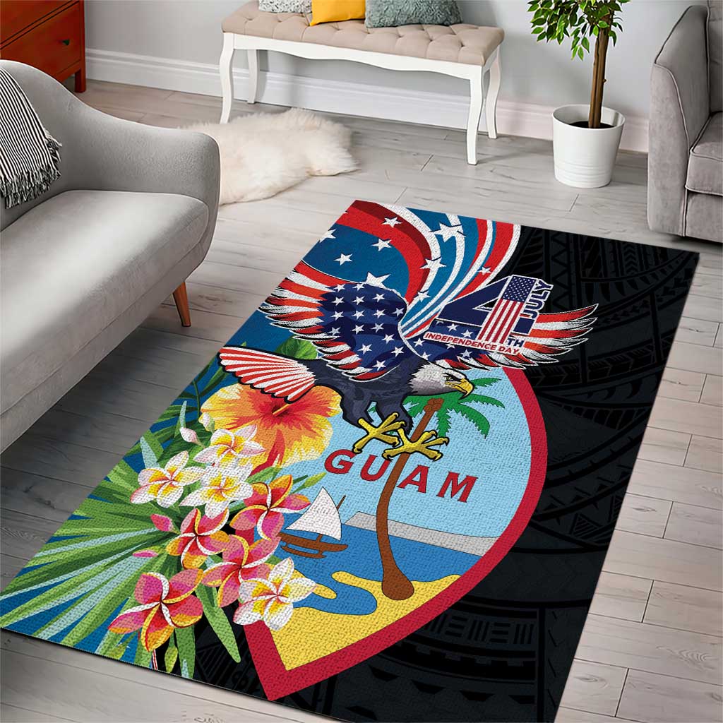Guam Fourth of July Area Rug Tropical Flowers LT01 - Polynesian Pride