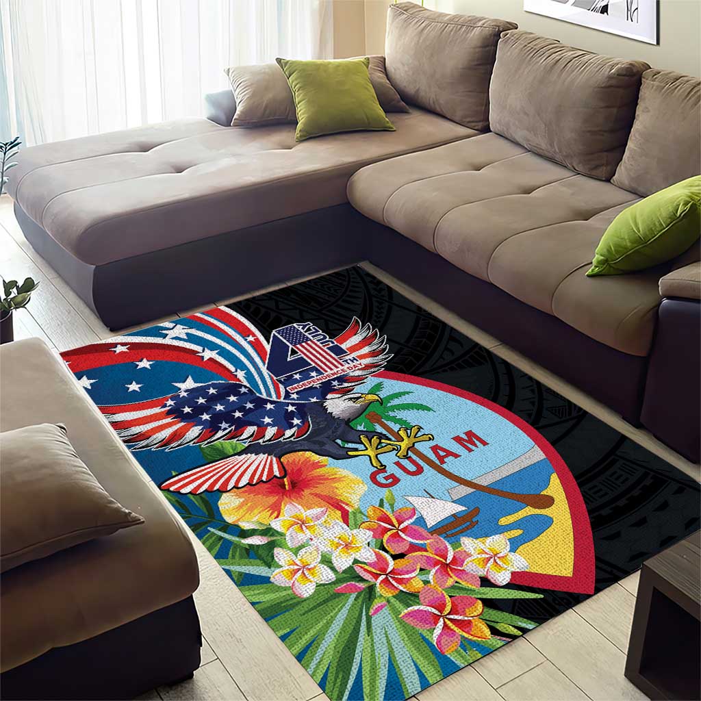 Guam Fourth of July Area Rug Tropical Flowers LT01 - Polynesian Pride