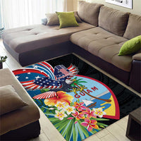 Guam Fourth of July Area Rug Tropical Flowers LT01 - Polynesian Pride