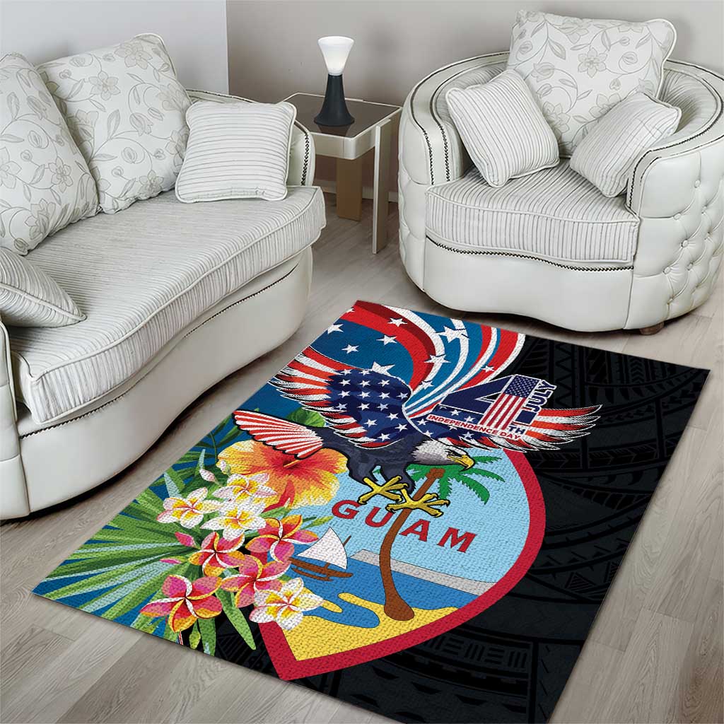 Guam Fourth of July Area Rug Tropical Flowers LT01 - Polynesian Pride