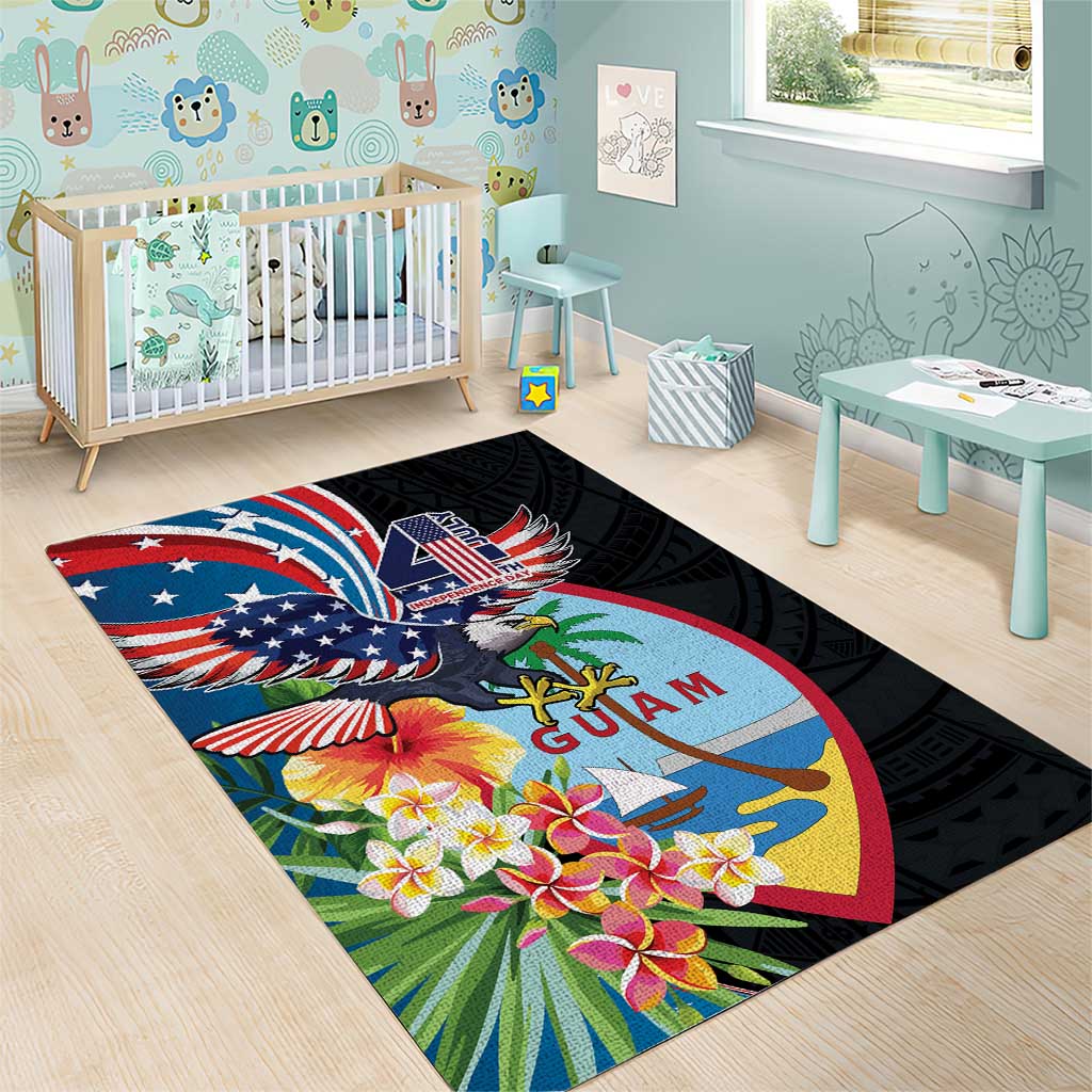 Guam Fourth of July Area Rug Tropical Flowers LT01 - Polynesian Pride