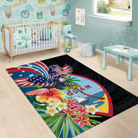 Guam Fourth of July Area Rug Tropical Flowers LT01 - Polynesian Pride