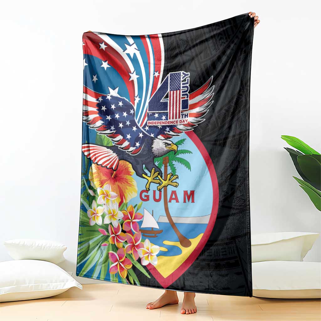 Guam Fourth of July Blanket Tropical Flowers LT01 - Polynesian Pride