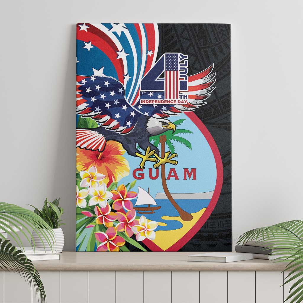 Guam Fourth of July Canvas Wall Art Tropical Flowers LT01 - Polynesian Pride
