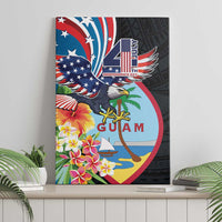 Guam Fourth of July Canvas Wall Art Tropical Flowers LT01 - Polynesian Pride