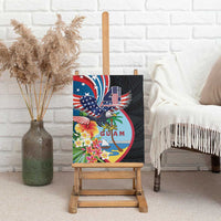 Guam Fourth of July Canvas Wall Art Tropical Flowers LT01 - Polynesian Pride