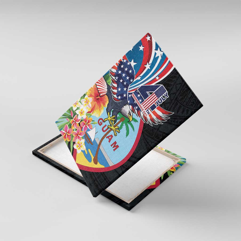 Guam Fourth of July Canvas Wall Art Tropical Flowers LT01 With Frame Multicolor - Polynesian Pride