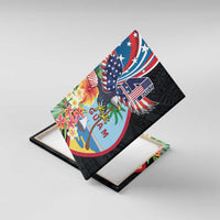 Guam Fourth of July Canvas Wall Art Tropical Flowers LT01 With Frame Multicolor - Polynesian Pride