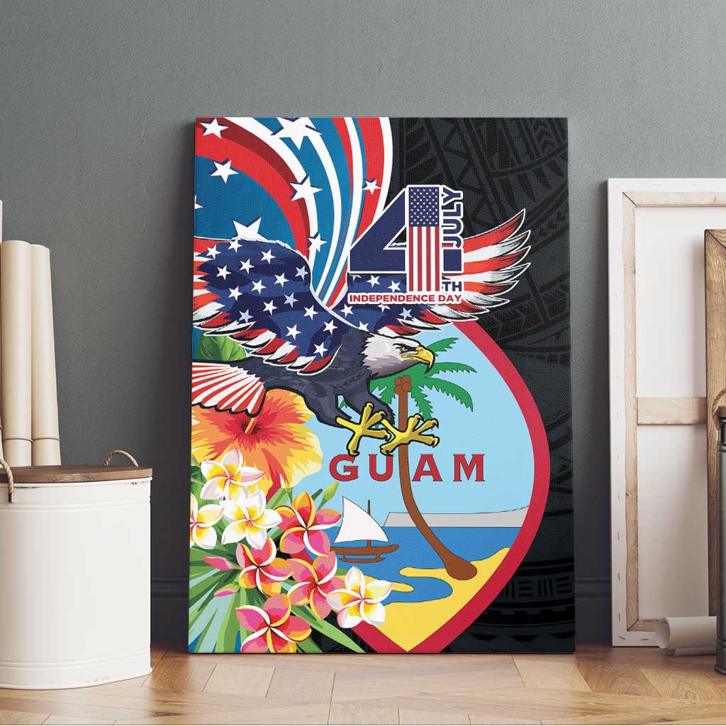 Guam Fourth of July Canvas Wall Art Tropical Flowers LT01 - Polynesian Pride