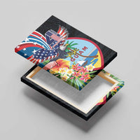 Guam Fourth of July Canvas Wall Art Tropical Flowers LT01 - Polynesian Pride