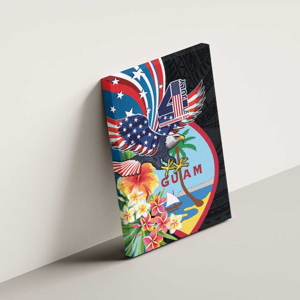 Guam Fourth of July Canvas Wall Art Tropical Flowers LT01 - Polynesian Pride
