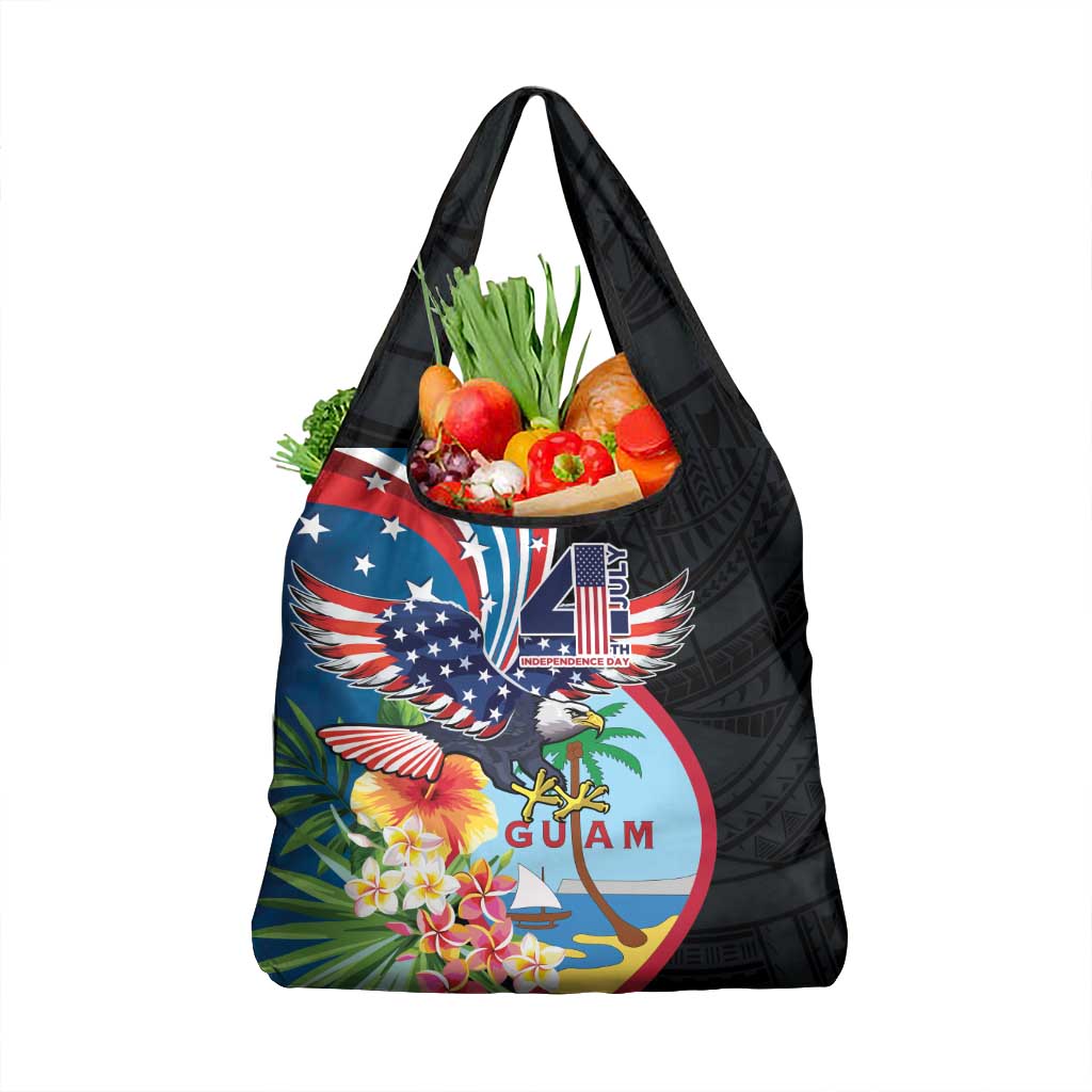 Guam Fourth of July Grocery Bag Tropical Flowers LT01 1-pack One Size Multicolor - Polynesian Pride