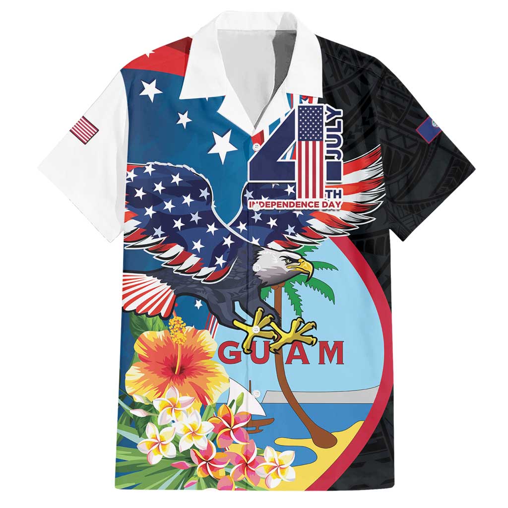 Personalized Guam Fourth of July Hawaiian Shirt Tropical Flowers LT01 Multicolor - Polynesian Pride