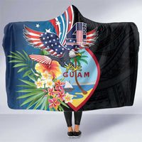 Guam Fourth of July Hooded Blanket Tropical Flowers LT01 One Size Multicolor - Polynesian Pride
