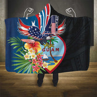 Guam Fourth of July Hooded Blanket Tropical Flowers LT01 - Polynesian Pride