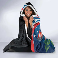 Guam Fourth of July Hooded Blanket Tropical Flowers LT01 - Polynesian Pride