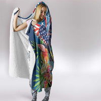 Guam Fourth of July Hooded Blanket Tropical Flowers LT01 - Polynesian Pride