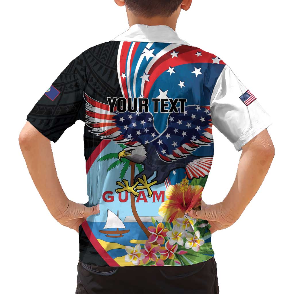 Personalized Guam Fourth of July Kid Hawaiian Shirt Tropical Flowers LT01 - Polynesian Pride