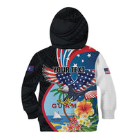 Personalized Guam Fourth of July Kid Hoodie Tropical Flowers LT01 - Polynesian Pride
