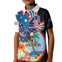 Personalized Guam Fourth of July Kid Polo Shirt Tropical Flowers LT01 Kid Multicolor - Polynesian Pride