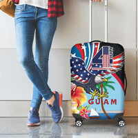 Guam Fourth of July Luggage Cover Tropical Flowers LT01 - Polynesian Pride