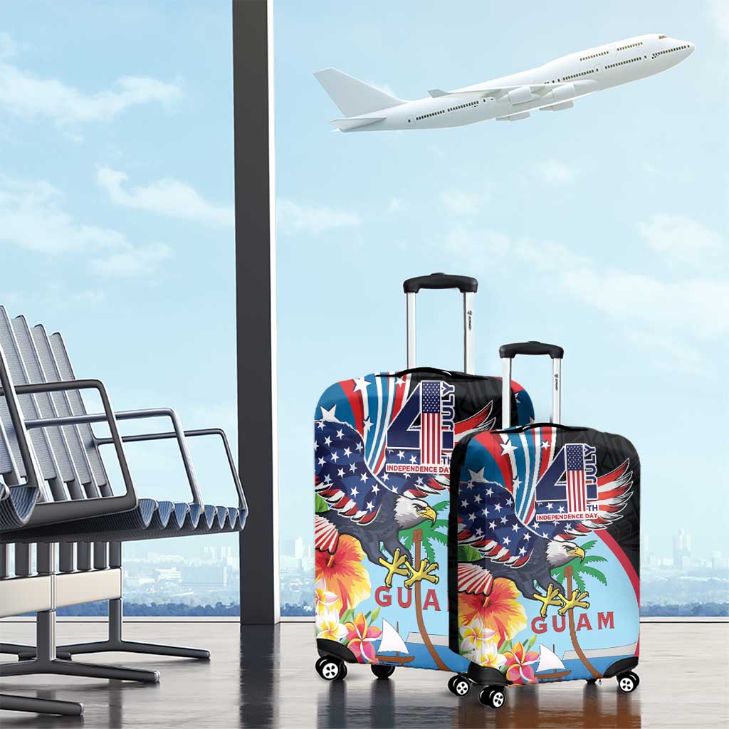 Guam Fourth of July Luggage Cover Tropical Flowers LT01 - Polynesian Pride