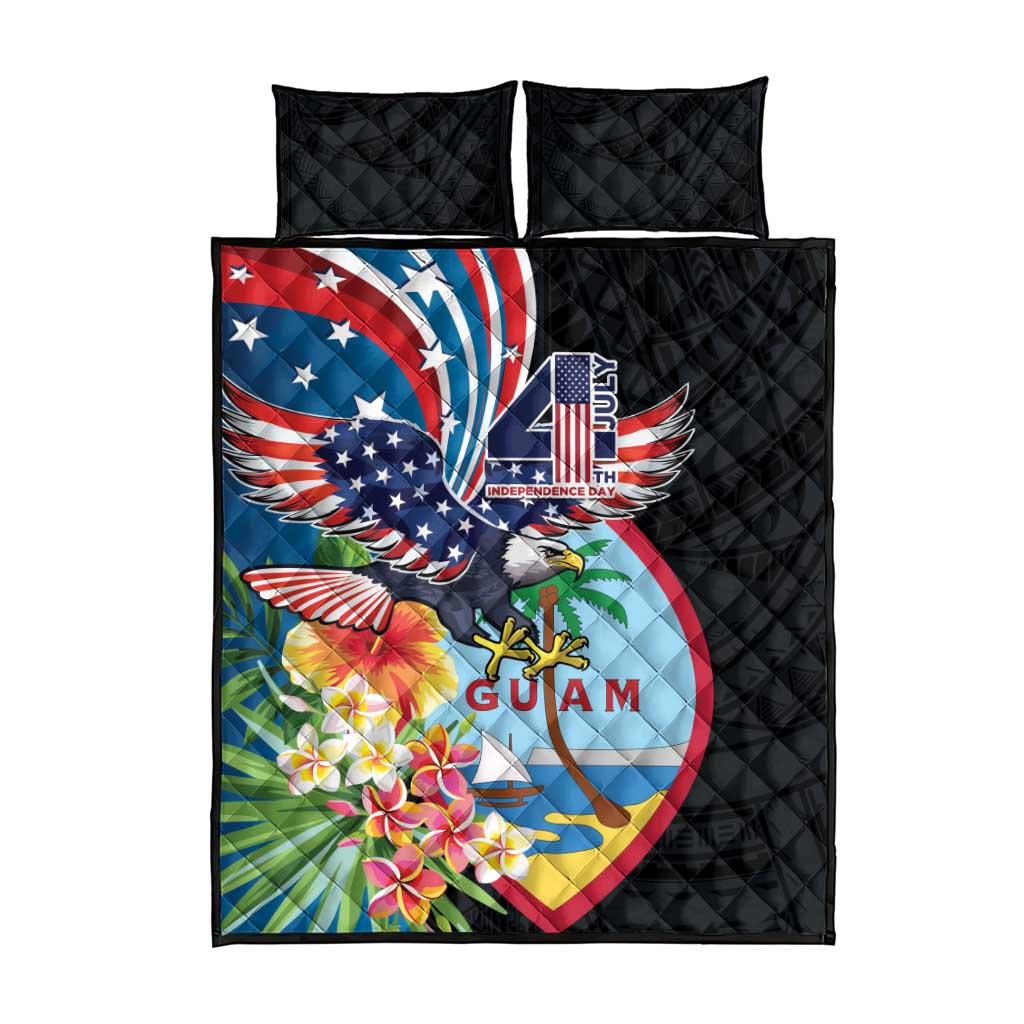 Guam Fourth of July Quilt Bed Set Tropical Flowers LT01 - Polynesian Pride