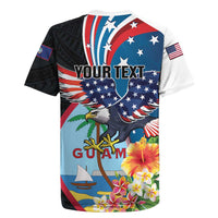 Personalized Guam Fourth of July Rugby Jersey Tropical Flowers LT01 - Polynesian Pride