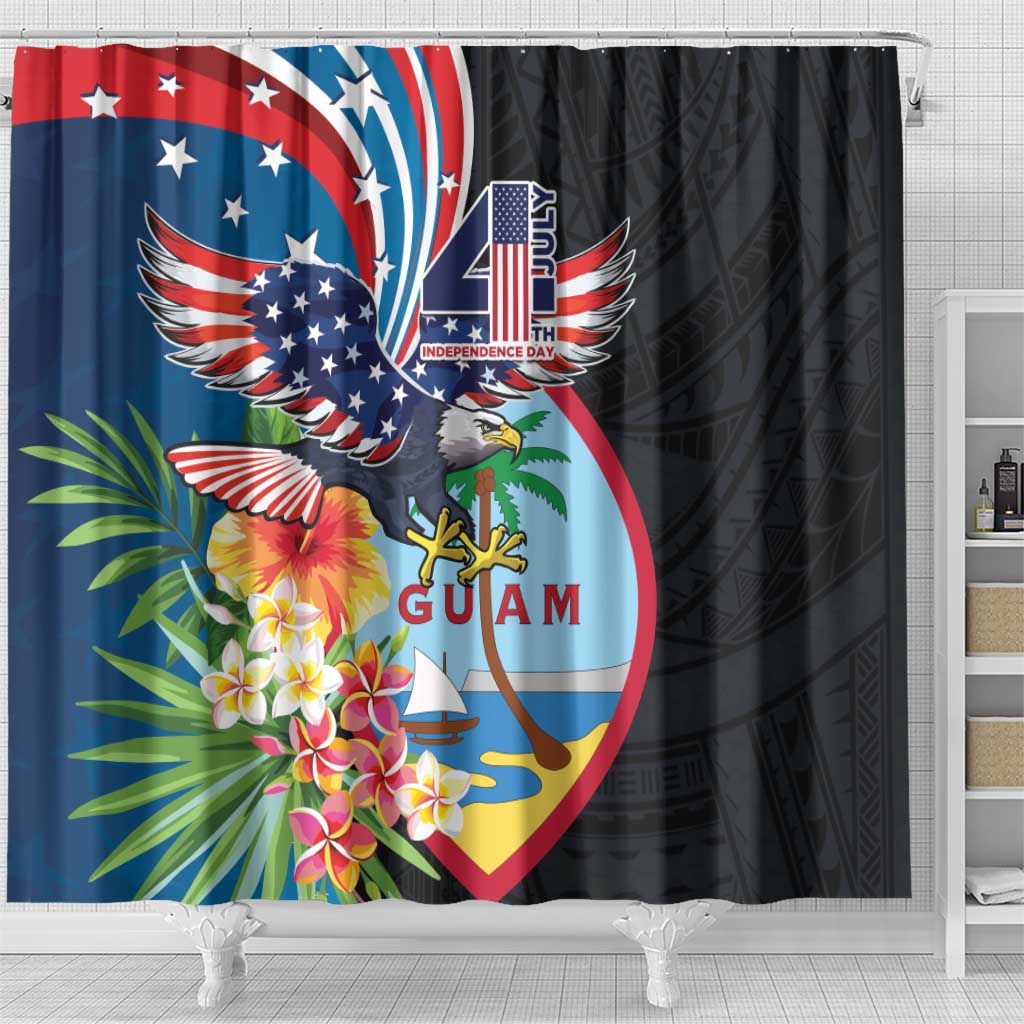 Guam Fourth of July Shower Curtain Tropical Flowers LT01 - Polynesian Pride