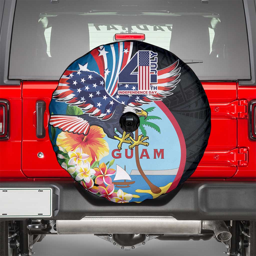 Guam Fourth of July Spare Tire Cover Tropical Flowers LT01 - Polynesian Pride