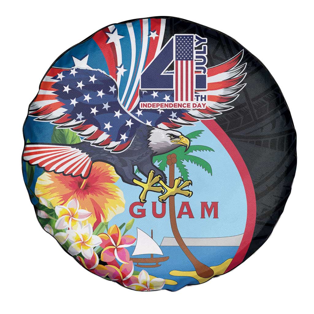 Guam Fourth of July Spare Tire Cover Tropical Flowers LT01 - Polynesian Pride