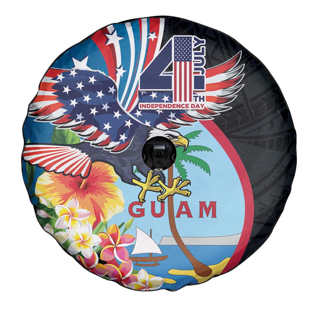 Guam Fourth of July Spare Tire Cover Tropical Flowers LT01 - Polynesian Pride