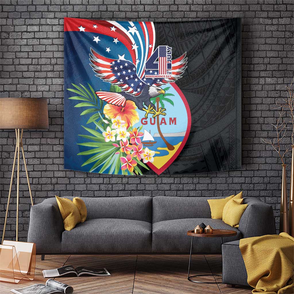 Guam Fourth of July Tapestry Tropical Flowers LT01 Multicolor - Polynesian Pride