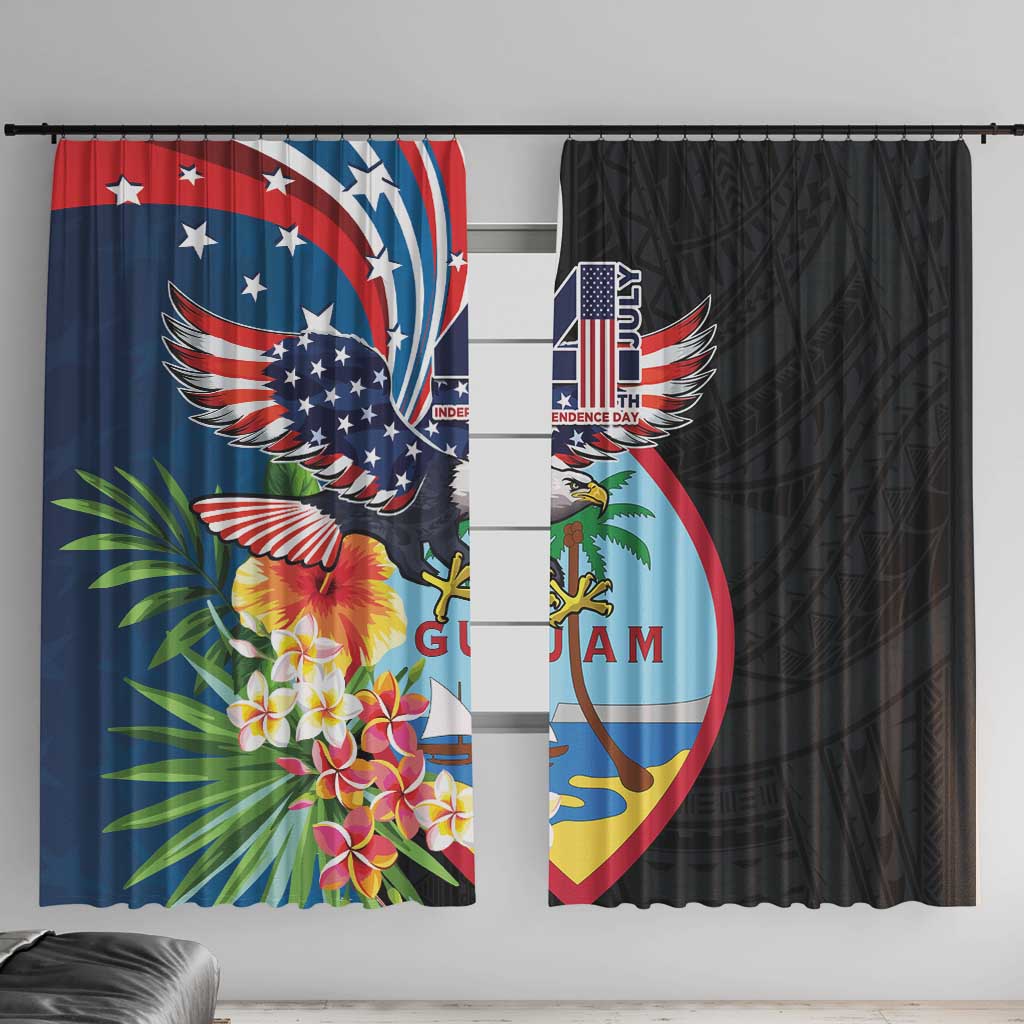 Guam Fourth of July Window Curtain Tropical Flowers LT01 With Hooks Multicolor - Polynesian Pride